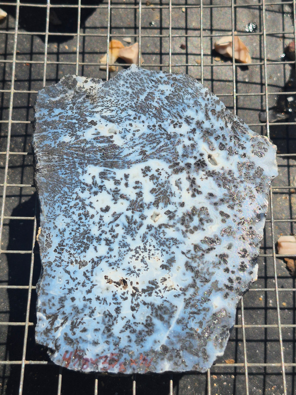 Psilomelane Plume Agate
