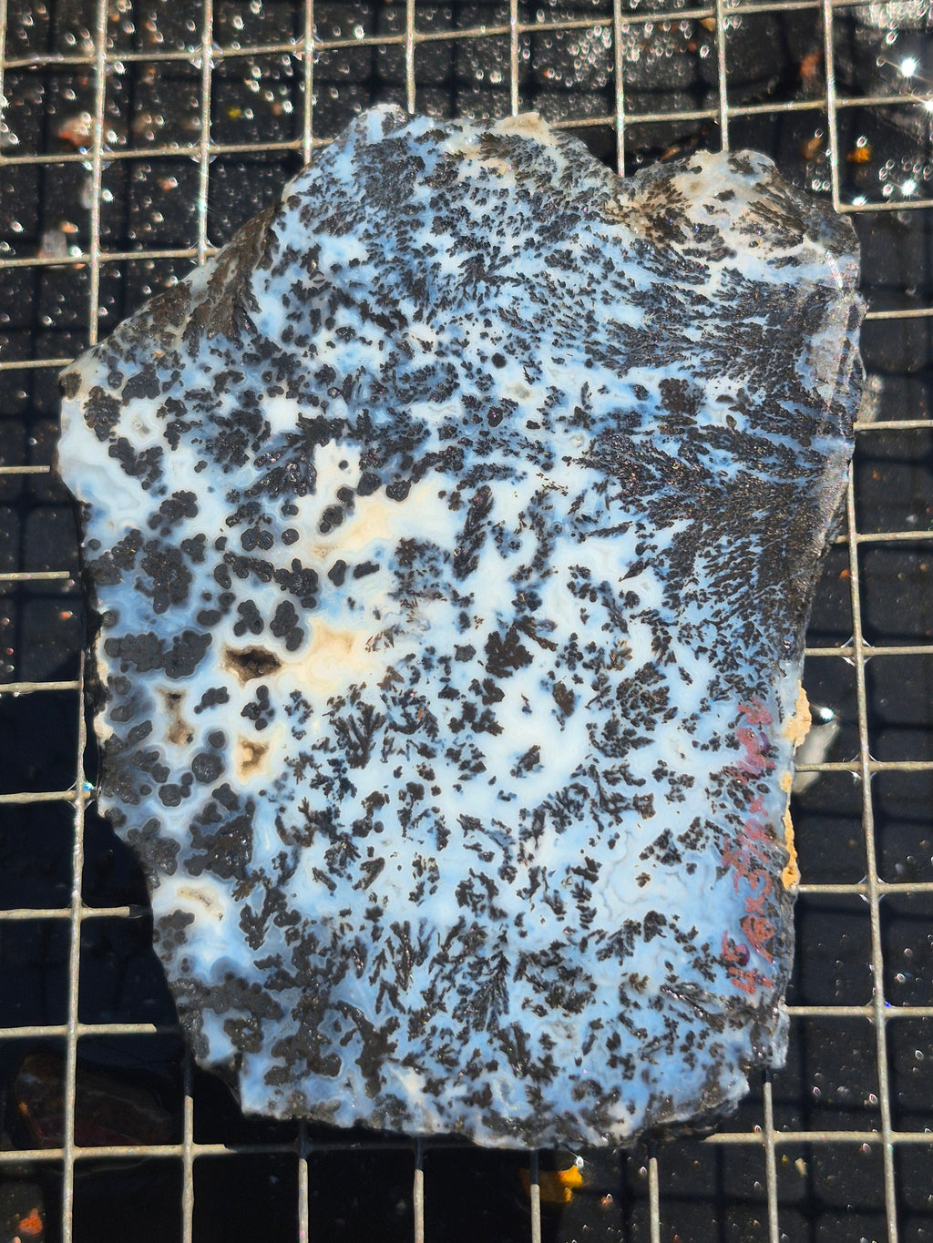 Psilomelane Plume Agate