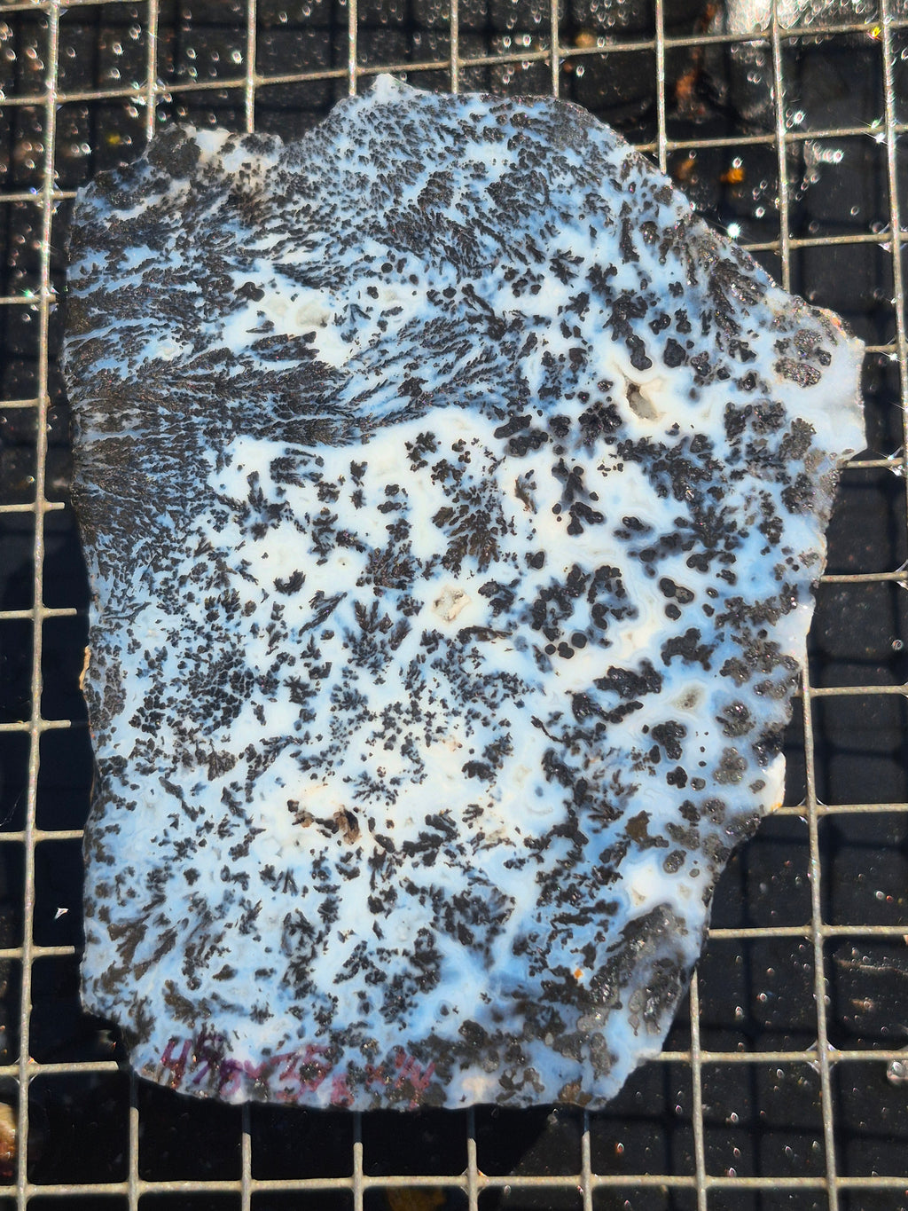 Psilomelane Plume Agate