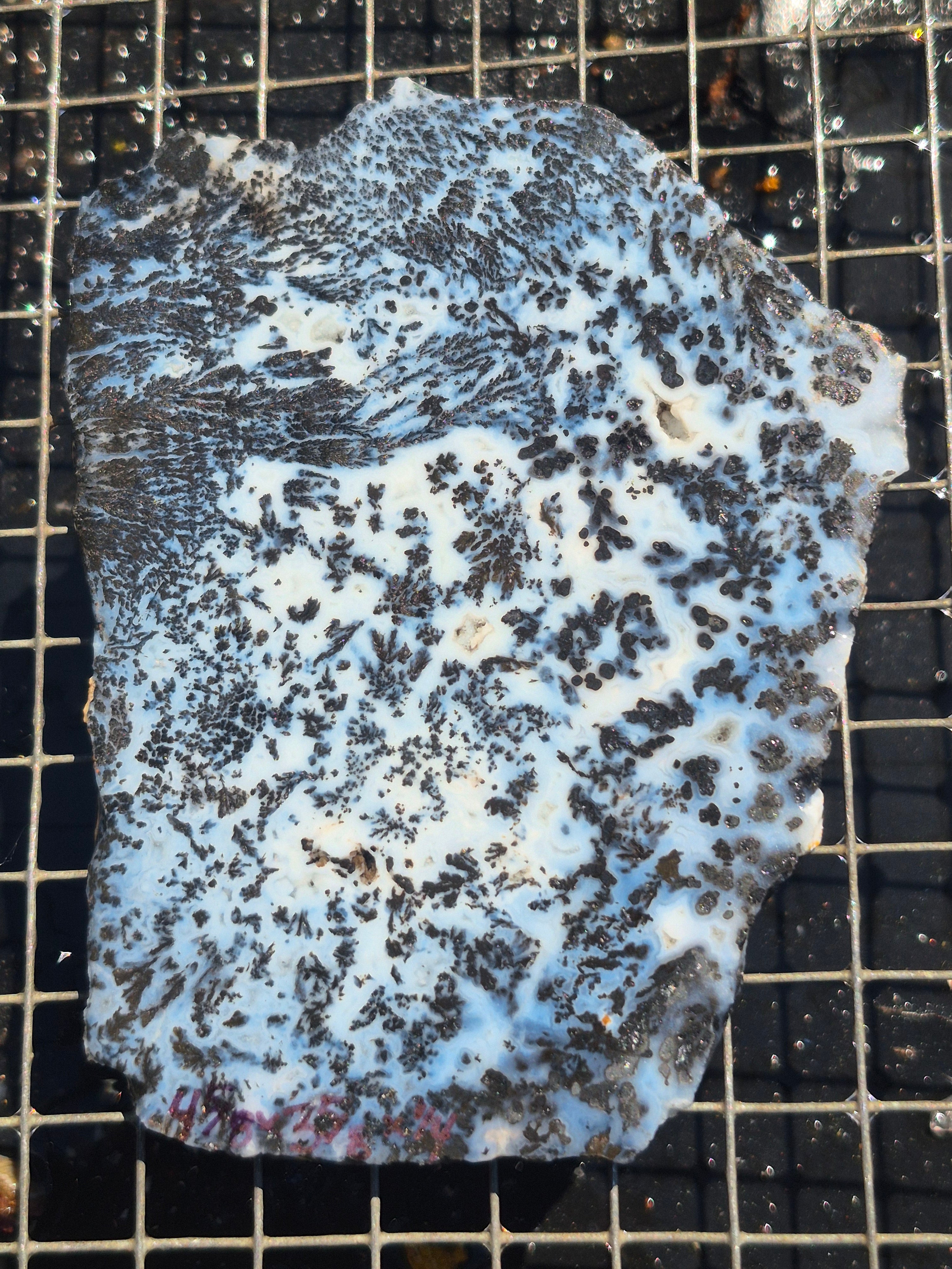Psilomelane Plume Agate